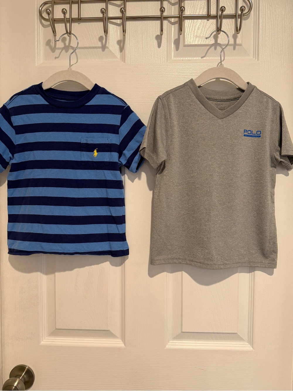 Polo Ralph Lauren Boys 3T Shirt 2 Piece Bundle Striped Pocket Tee V Neck